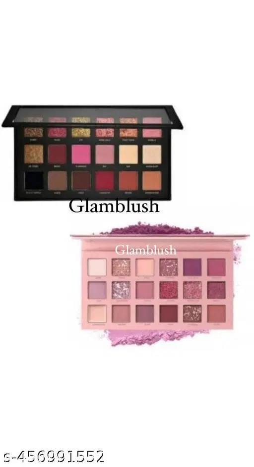 18 Color Eye Shadow Palette, Multicolor, Pack of 2