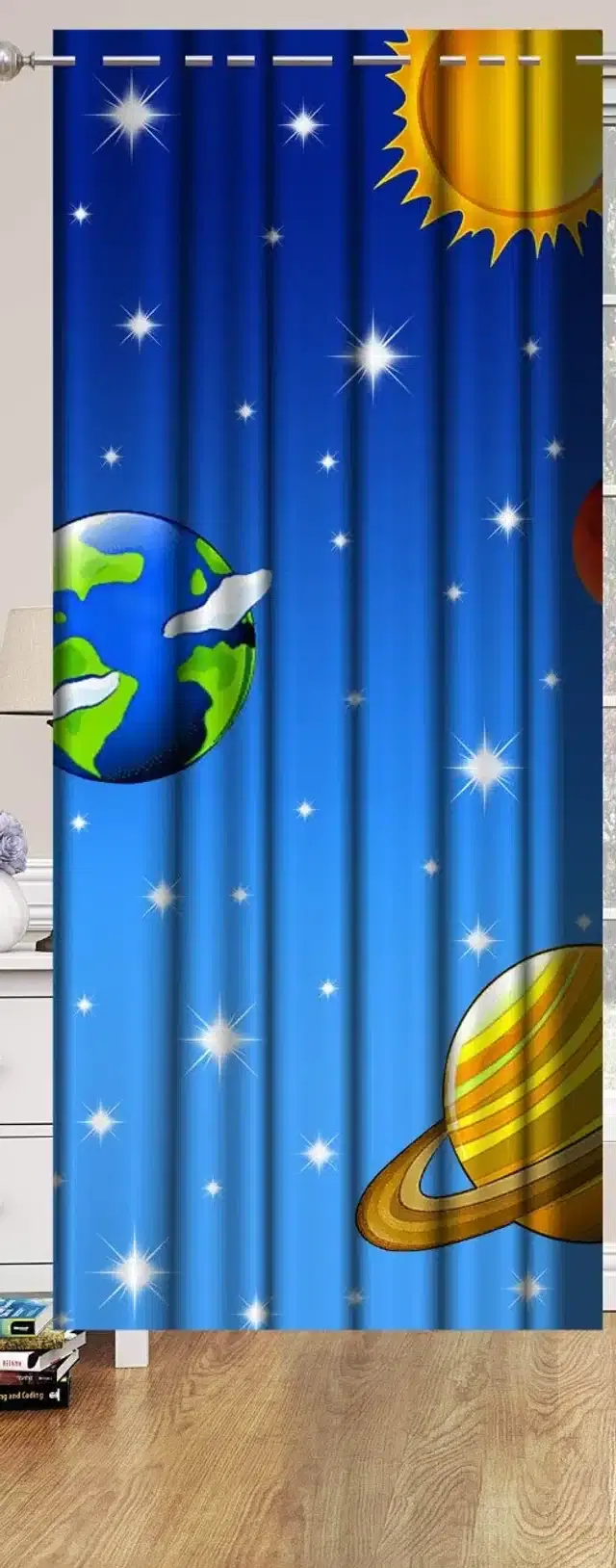 Digital Printed Window & Door Curtains, Multicolor, 7 feet