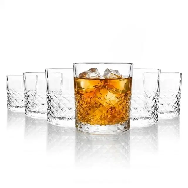 Cello Unity K-Series Glass Tumbler, 215 ml | Set Of 6 | Lead-Free Toughened Glass | Dishwasher Safe | Water, Juice & Cocktail Glass For Home, Office & Parties