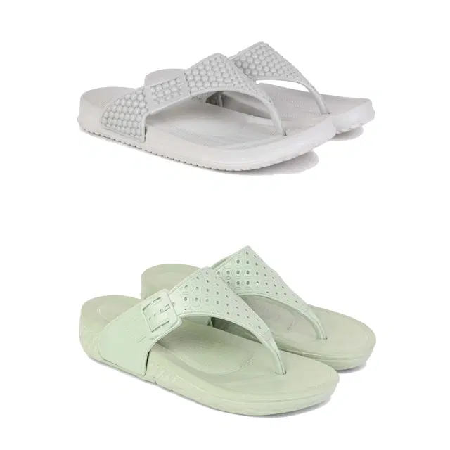 Slippers for Women, Pack of 2 (Multicolor, 5)