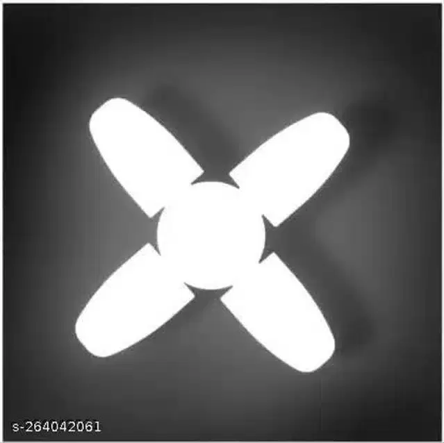 Foldable Mini Fan LED Light, White, 28 W