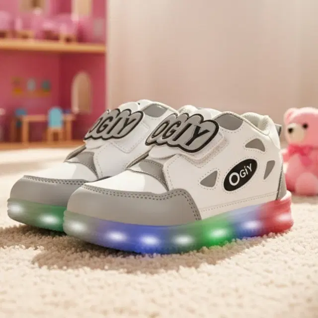 Casual Shoes for Kids (Grey & White, 6 C)