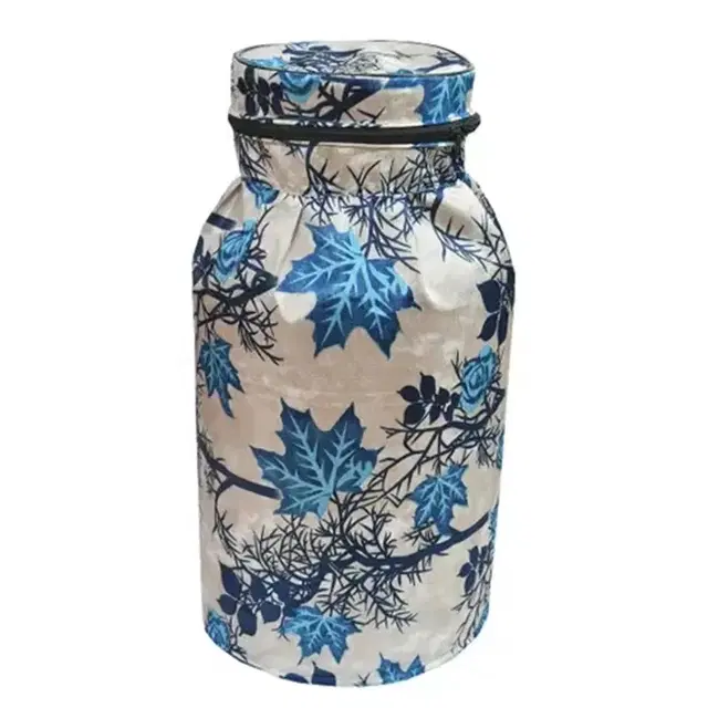 Homewatica Gas Cyliner cover Leaf Blue Pack of 1