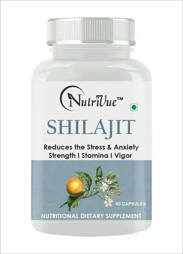 Nutrivue Shilajit Capsules for Men, Pack of 60  Improves Strength, Stamina and Vitality