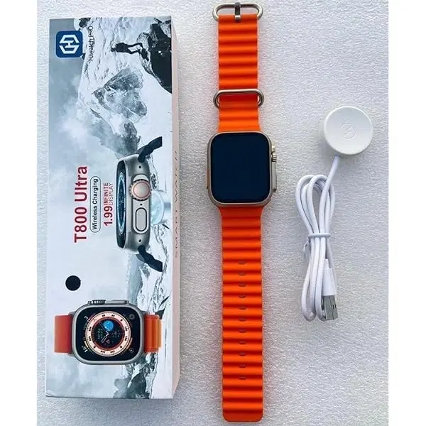 Silicone T800 Ultra Smartwatch, Orange