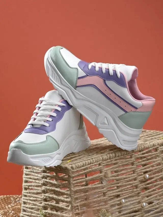 Sports Shoes for Women, White & Purple (6)