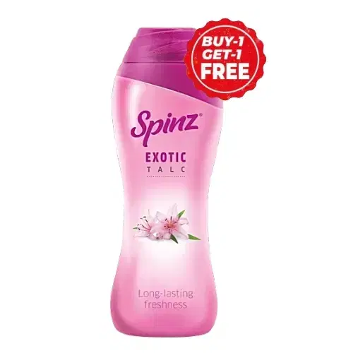 Spinz Exotic Long Lasting Freshness Talc 2X400 g (Buy 1 Get 1 Free)