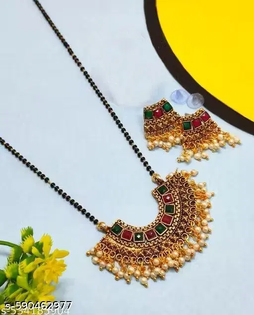Mangalsutra Set Gold Free Size 18 inch for Women