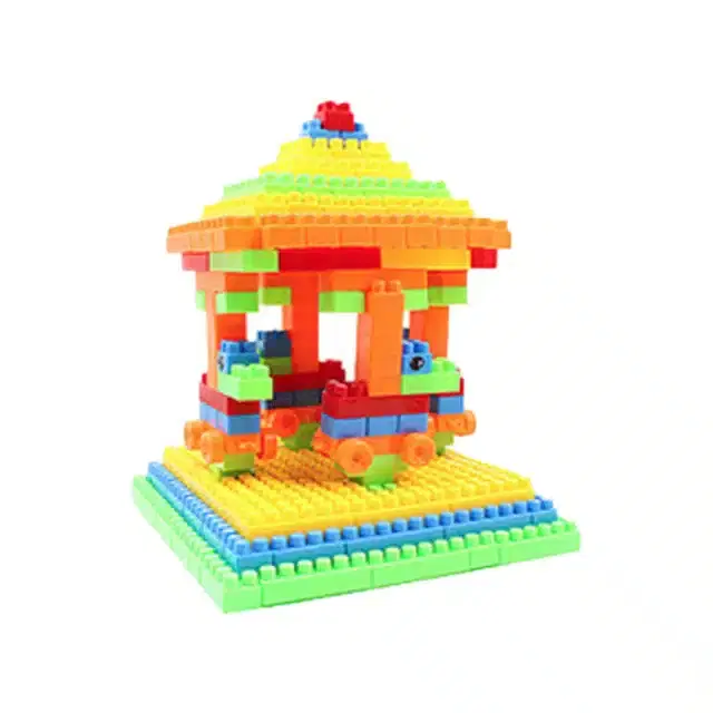 Plastic Educational Stem 100 Pcs Building Blocks Toy Set for Kids, Multicolor