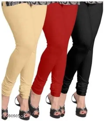 Cotton Legging For Women, Multicolour, (Pack Of 3)