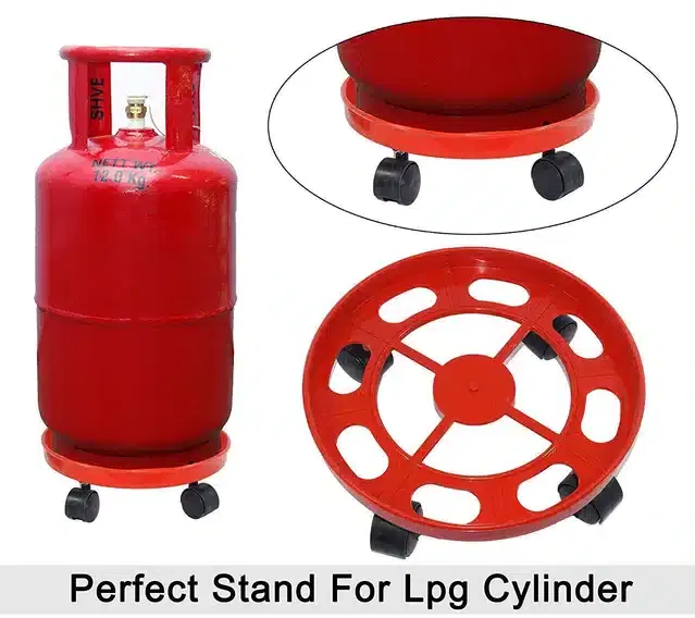 LPG Gas Cylinder Trolley, Red