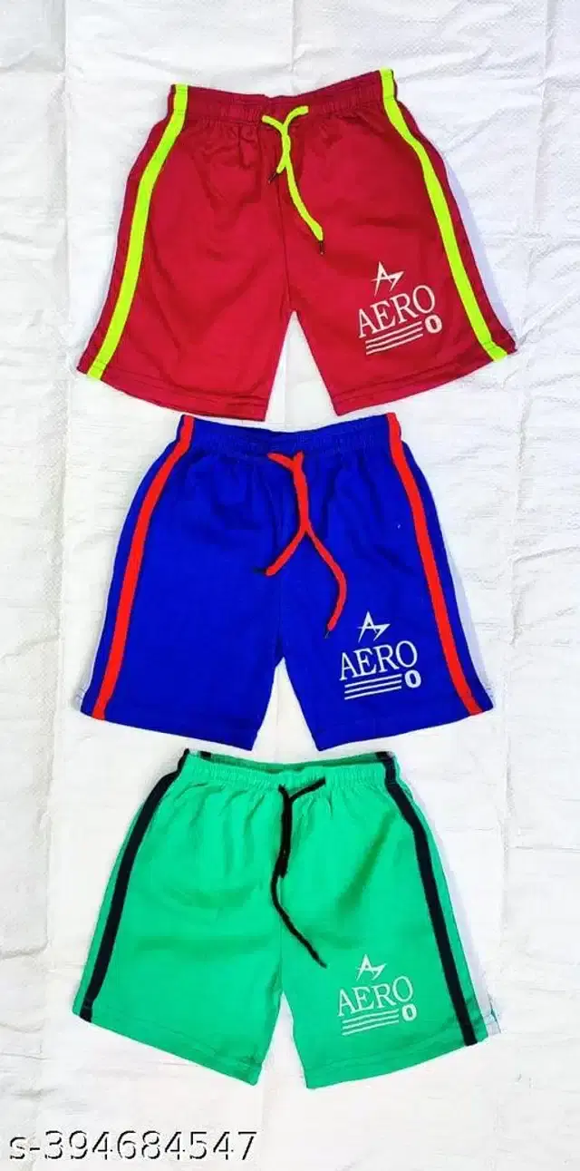 Cotton Blend Shorts for Infants, Pack of 3 (Multicolor, 12-18 Months)