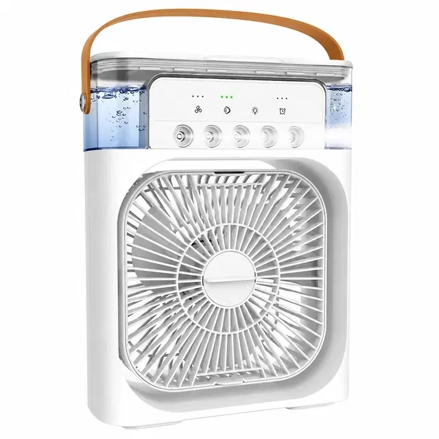 Immutable Mini Air Cooler | Mist Fan with 7 LED Colors, Timer, 3 Speeds & USB Powered 100 mm 3 Blade Table Fan, Ultra High Speed | -Multicolor |