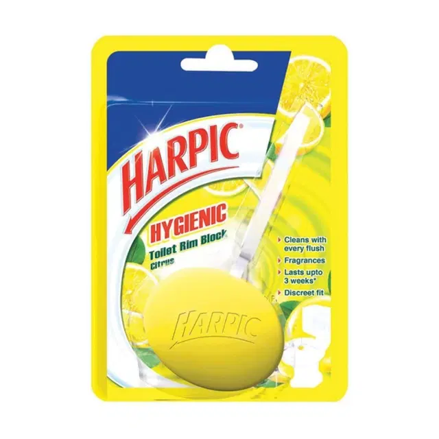 Harpic Hygienic Toilet Cleaner Rim Block - Citrus, 26 g