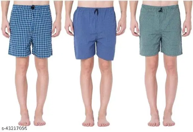 Cotton Shorts for Mens, Pack of 3 (Multicolor, 28)