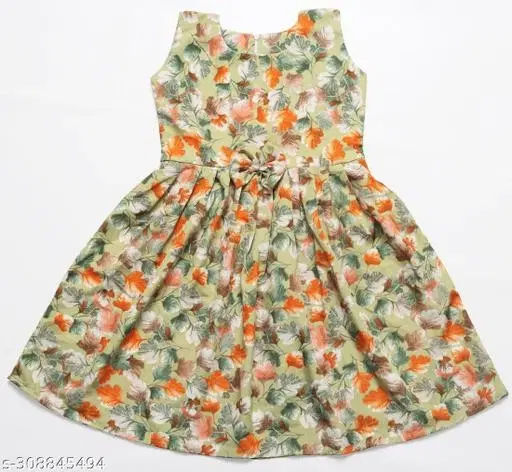 Frock for Girls (Yellow, 1-2 Years)