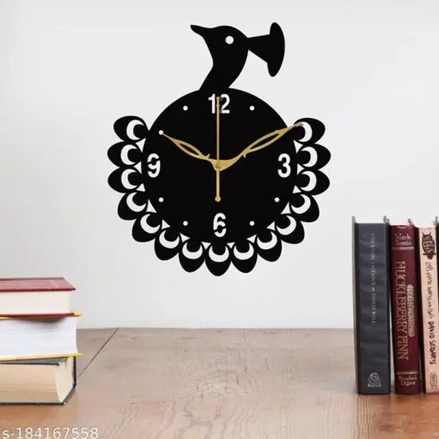 Wooden Wall Clock, Black