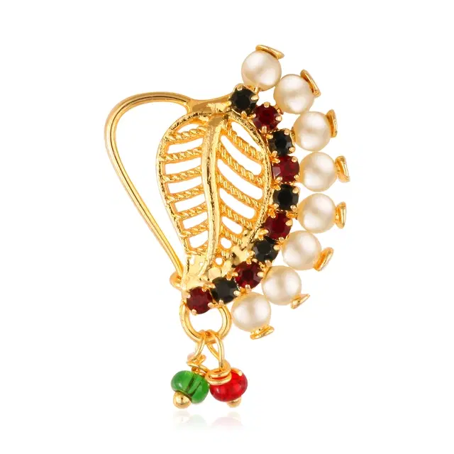Designer Gold Plated Nosepin for Women (Gold)