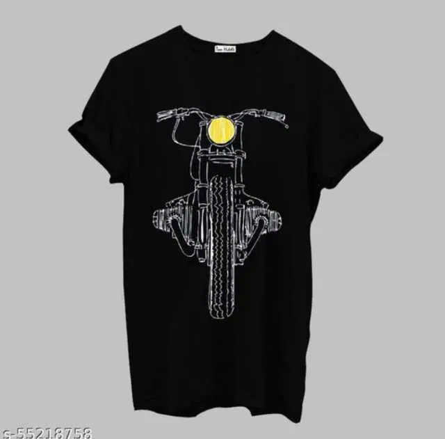 Best Hot Selling Cotton Blend Half Sleeves T-Shirt For Men (Black, XL) (R-72)
