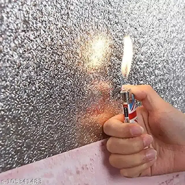 Kitchen Backsplash Wallpaper, Silver, 60X200 cm