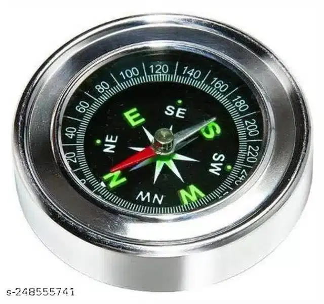 Stainless Steel Travel Accessories Magnetic Compass, Silver
