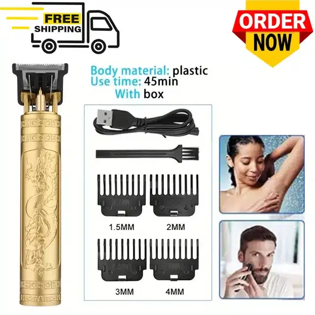 Wireless Professional Hair Trimmer for Men, Gold