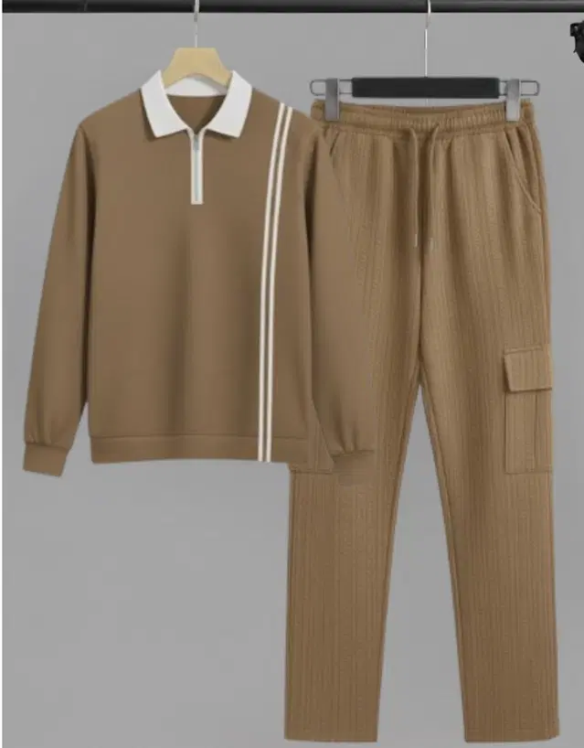 Solid Night Suit For Men  Brown , (M)