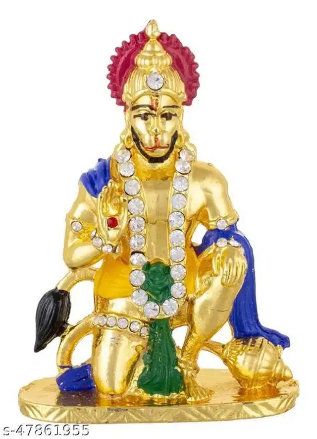 God Hanumanji Car Dashboard Idol, Multicolor