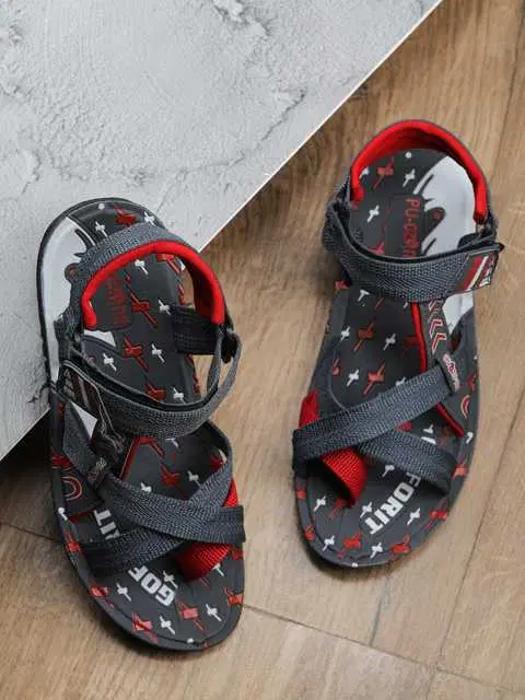 Kid's Sandal (Grey, 4) (ADE-237)