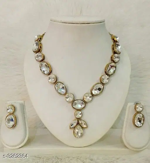 Attractive Alloy Women Jewellery Set, White