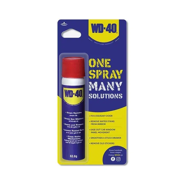 Wd-40 Multipurpose Spray  63.8G,Pack For Home Improvement, Frees Jammed Locks & Rust Parts,Adhesive Remover,Grill & Stove Cleaning,Protectant Agent -Multi Use For Home,Work & Diy Purpose, Pack Of 1