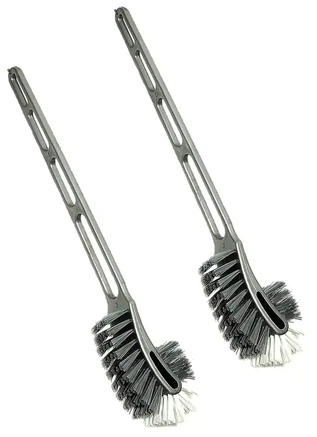 Plastic Long Handle Toilet Brush, Multicolor, Pack of 2