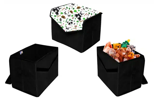 PVC Printed Toys Storage Box, Multicolor