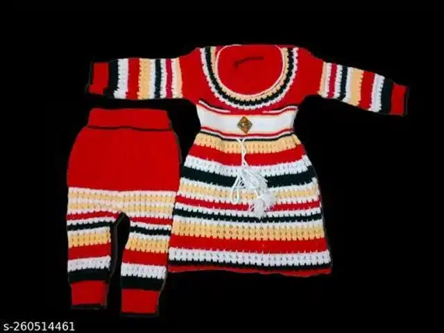 Woolen Sweater & Pant for Girls (Multicolor, 3-6 Months)
