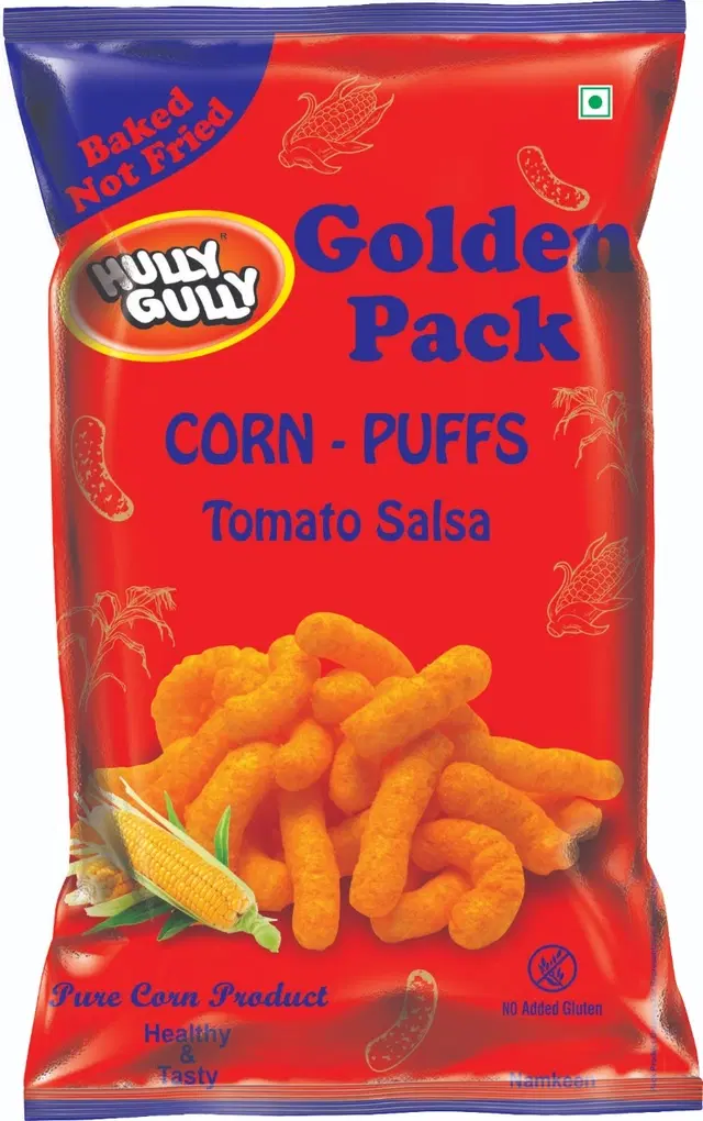 Hully Gully Golden Pack Corn-Puffs Tomato Salsa 150 g