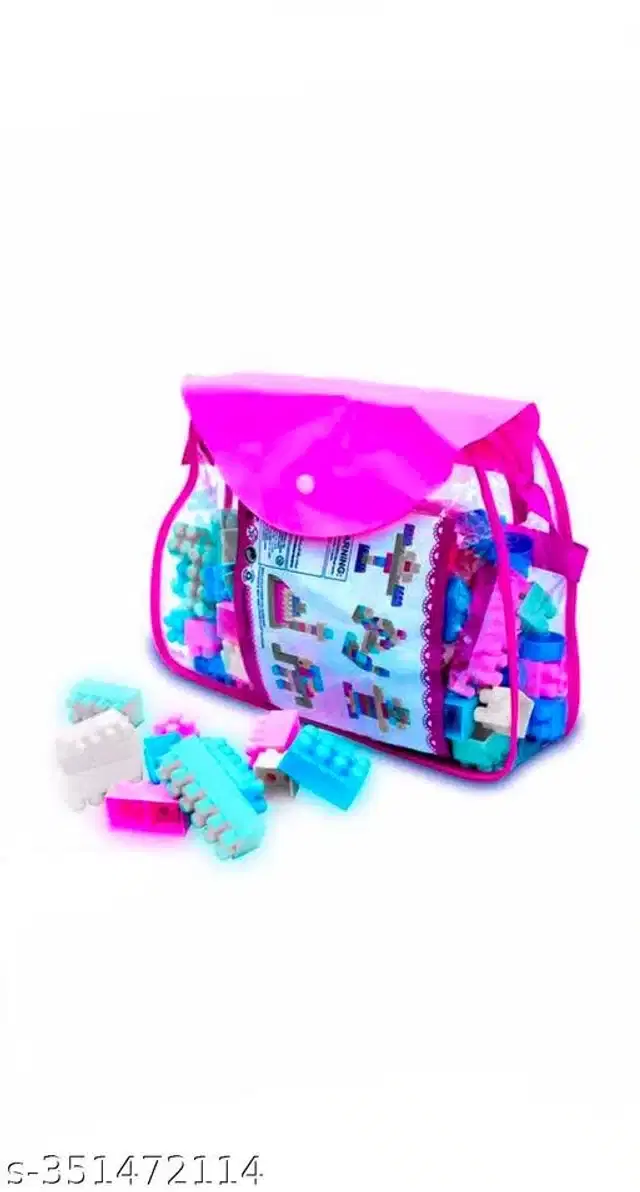 Plastic Block Toys for Kids, Multicolor, Set of 100