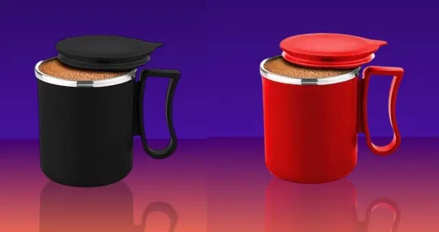 Stainless Steel Coffe Mug, Multicolour , Pack of 2 (300 ML)