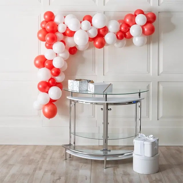 40 Pcs Mettalic Balloons with Pump, Multicolor