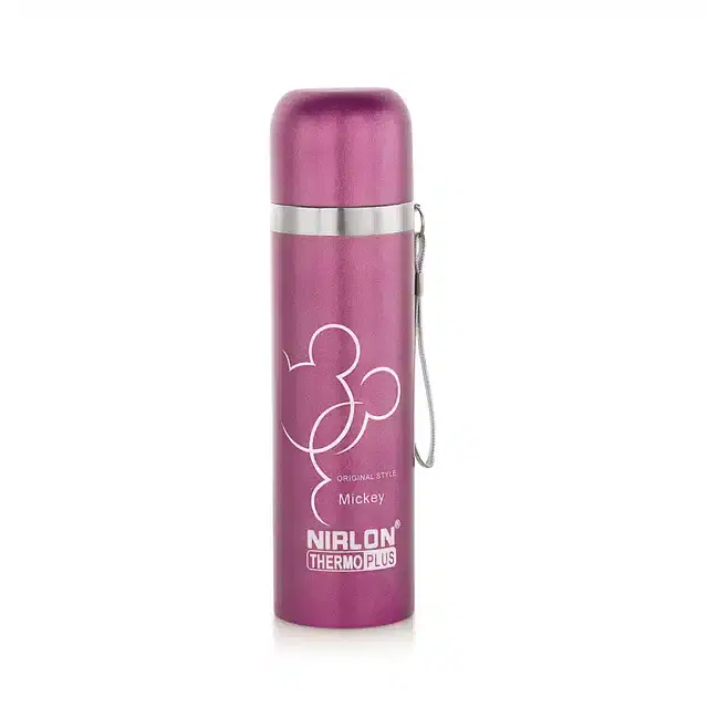 Stainless Steel Double Wall Vacuum Insulated Water Bottle, Pink, 500 ml