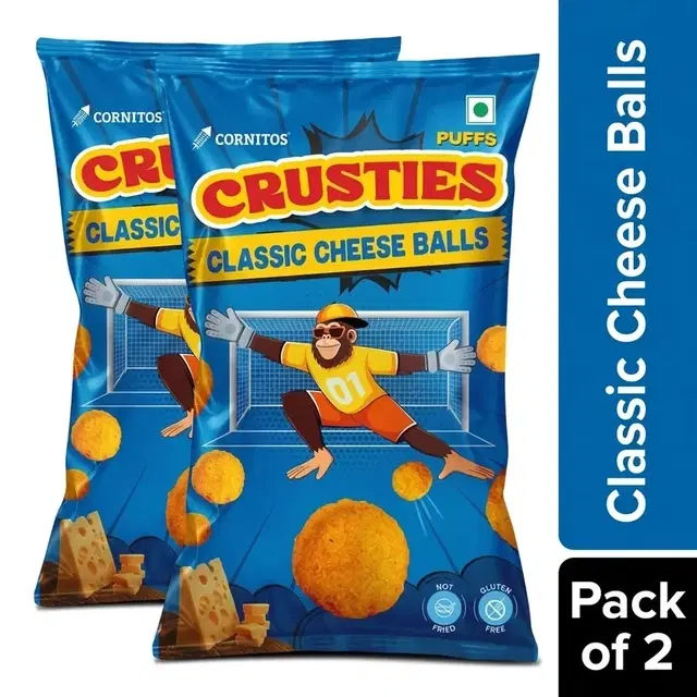 Cornitos Crusties Classic Cheese Balls 50 g - Pack of 2