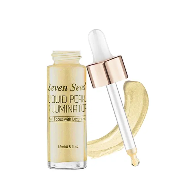 Seven Seas Liquid Pearl Illuminator Highlighter, Desert Gold (15 ml)