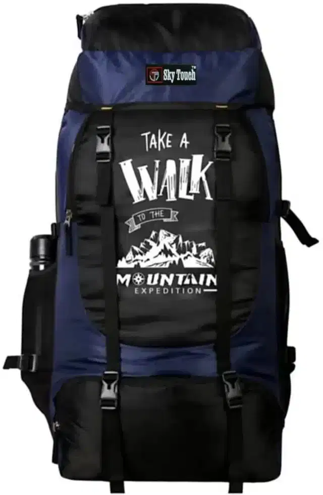 Waterproof Trekking Backpack, Navy Blue, 60 L