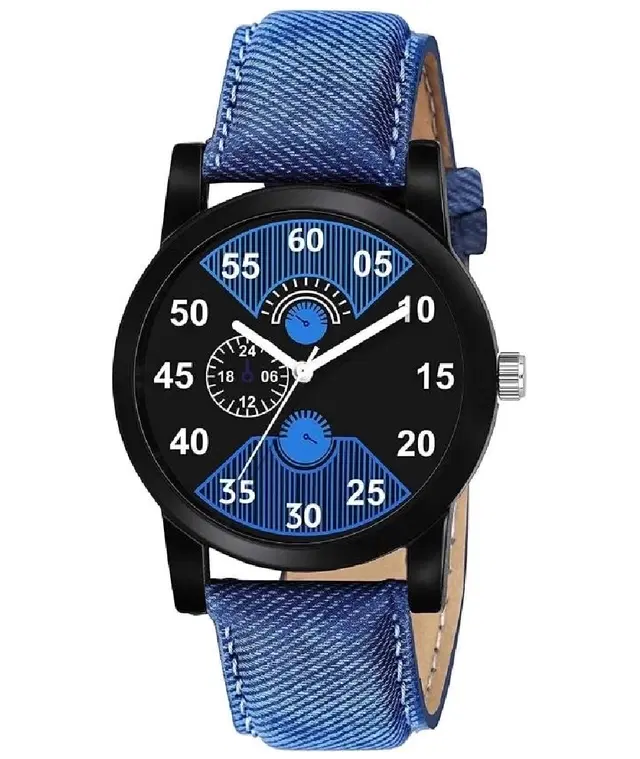 Analog watch for men, Pack of 1, Denim Blue