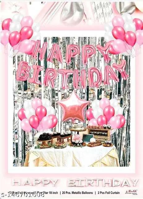 Mathur Enterprises Happy Birthday Celebration Decoration Kit, Pack Of 1, Multicolor, ME-15