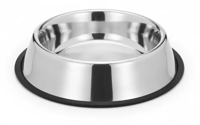 Stainless Steel Pet Feeding Pet Bowls Silver Plated, 400 ml Silver, Steel