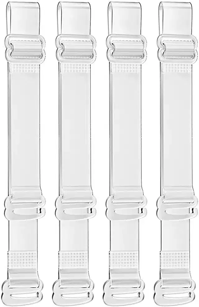 Adjustable Bra Straps for Women, Pack of 4 (White)