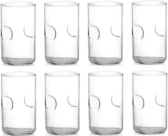 Liquor cum Cocktail Glasses, Transparent, 300 ml, Pack of 8