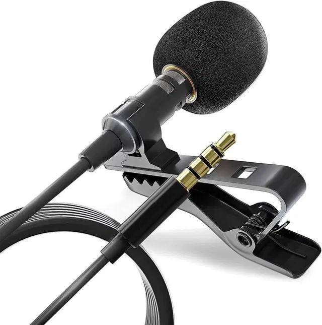 Microphone NAFA 3.5mm Clip For Youtube, Voice Recording Smartphones, DSLRs, Laptop/PC, Metal
