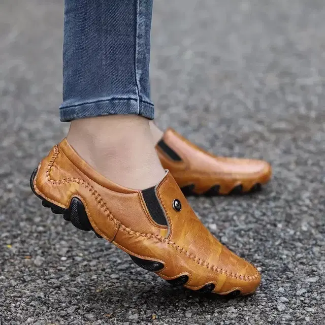 Loafers for Men (Tan, 9)