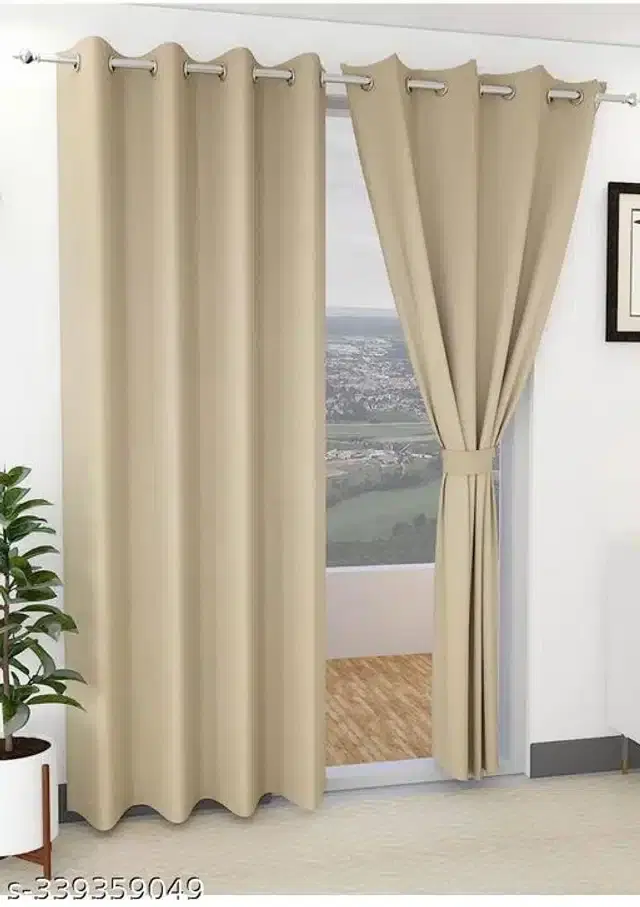 Polyester Curtain for Door, Multicolor, 5 Feet